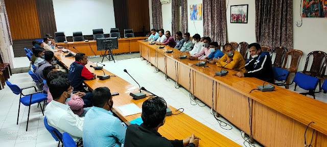 Meeting of eleventh edition of the state's only departmental tennis ball cricket competition 2020 organized by Collectorate Sports Jhabua.