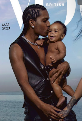 Rihanna and son and Asap Rocky For British Vogue cover
