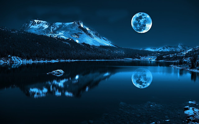 Blue Lunar Landscape