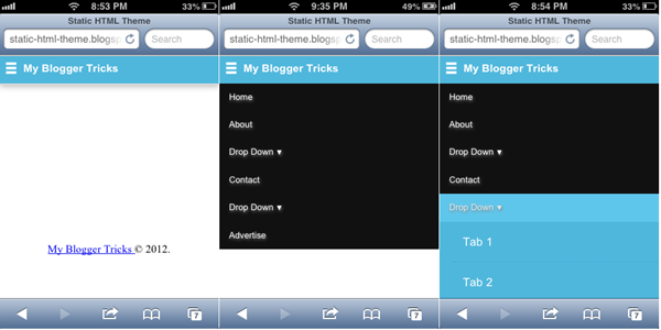 Tạo Responsive Dropdown Menu trong Blogger Tạo Responsive Dropdown Menu trong Blogger