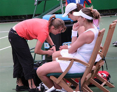 Trainer with Ashley Harkleroad, Galina Voskoboeva