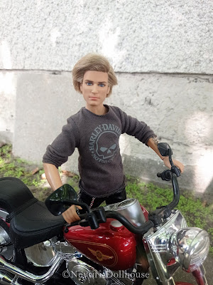 Mattel Barbie doll Ken Harley Davidson motorcycle