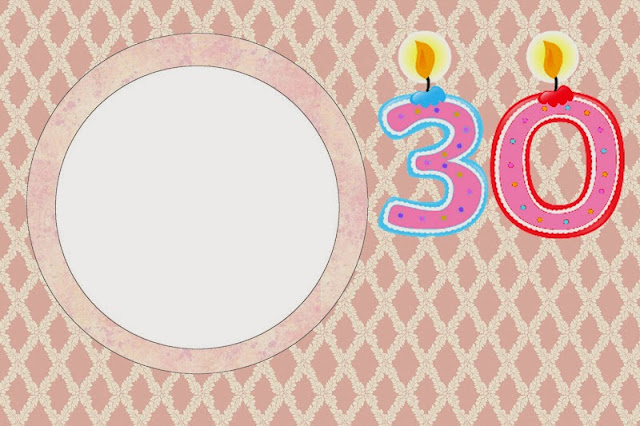 30th. Birthday: Free Printable Invitations, Labels or Cards.