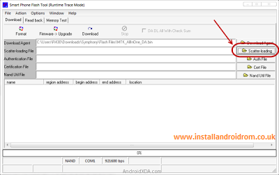 Scatter File Stock ROM Install
