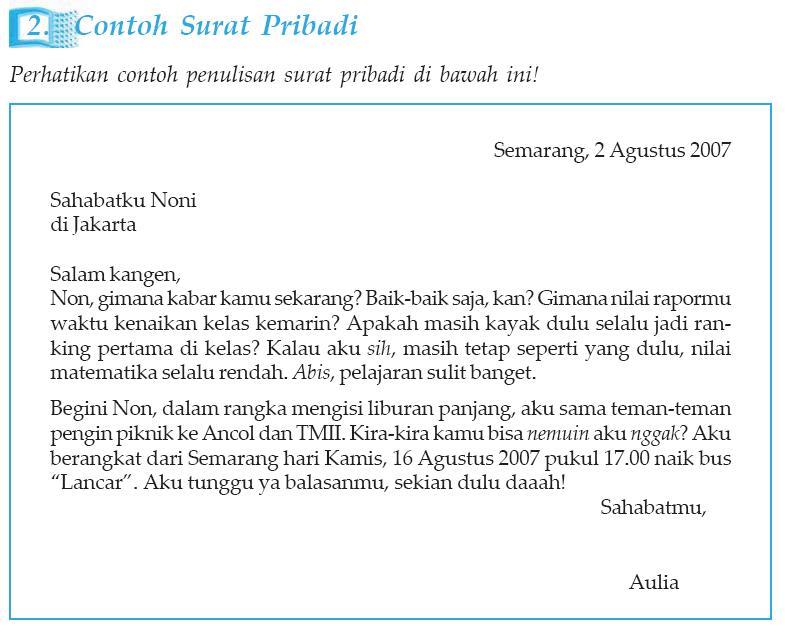 Contoh Surat Pribadi Untuk Sahabat, Teman dan Keluarga 