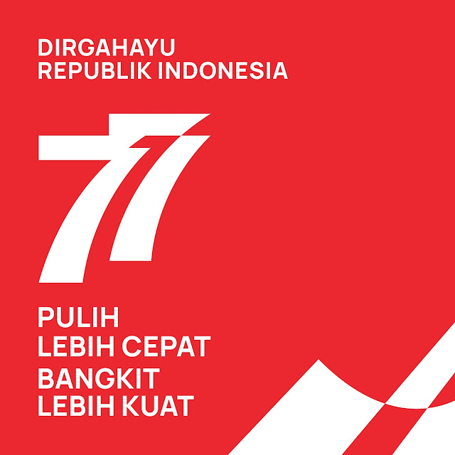 Template Desain Logo HUT RI Ke-77 Tahun 2022 Untuk Media Sosial