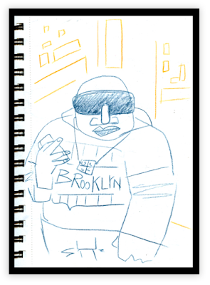 Clod illustration carnet de croquis Brooklyn Rappers