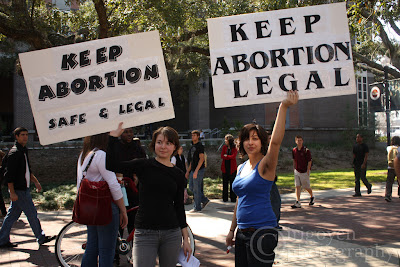 Pro-choice demonstrators