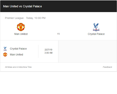 manchester united vs crystal palace