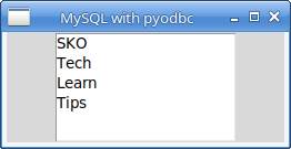 MySQL Data Show in Listbox in Python