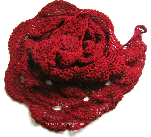 ShareTheBrightSideOfLife, Crochet scarf,gehaakte sjaal, Rosanne Ditewig