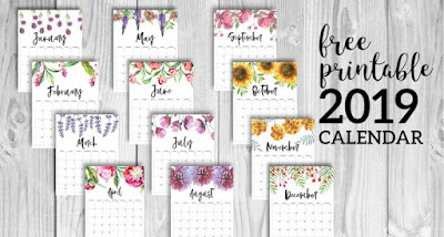 free pretty 2019 calendar