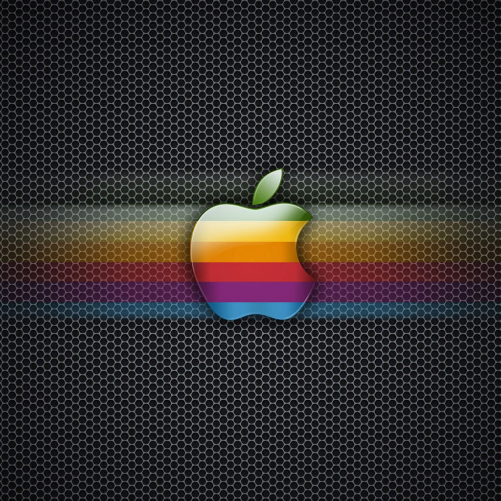 iPad Wallpaper - Exagon Rainbow Apple - HD Wallpapers - 9to5Wallpapers