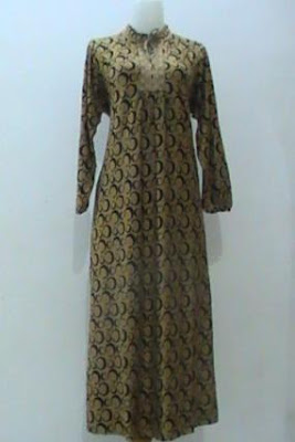 busana muslim dewasa gamis polkadot