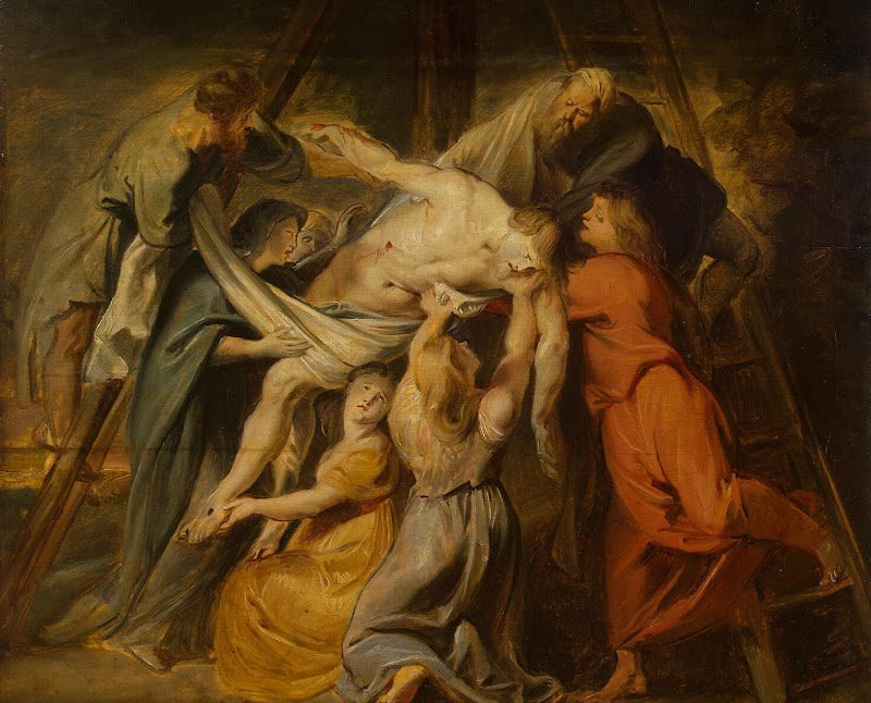 Descent from the Cross by Pieter Paul Rubens - Christianity, Religious Paintings from Hermitage Museum