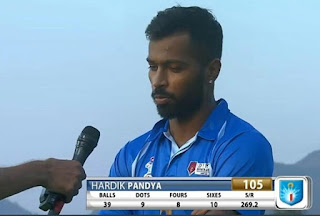 Pandya scores 105 runs