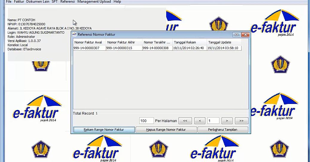 Contoh Faktur Pajak E Faktur - Contoh 0208