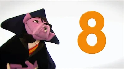 Sesame Street Episode 4803. Count von Count presents the number of the day 8