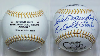 Dale Murphy Signed Gold Glove Baseball with 5x Gold Glove inscription