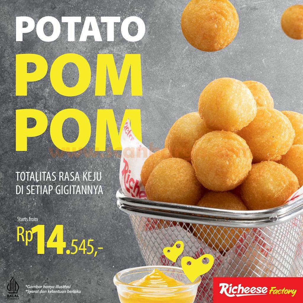 Richeese Factory Promo Potato Pom Pom – Harga mulai Rp. 14.545,-