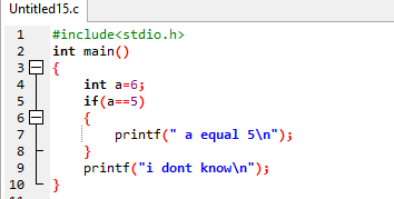 if statement in c