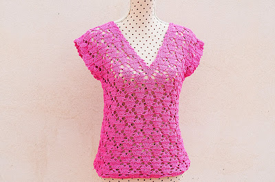 4 - Crochet IMAGENES Blusa de corazones muy fácil y sencilla. MAJOVEL CROCHET