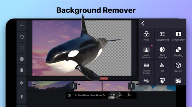 Background remover tool in Kinemaster
