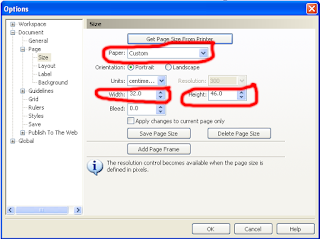 Page Setup CorelDraw