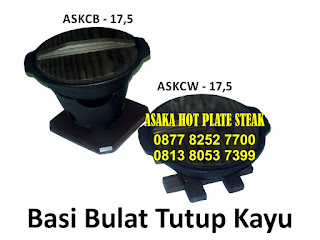 Produk hot plate ASKCW 17, 5 basi bulat dengan tutup kayu ~Hot plate ASKCW 
