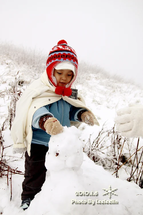 南投合歡山下雪