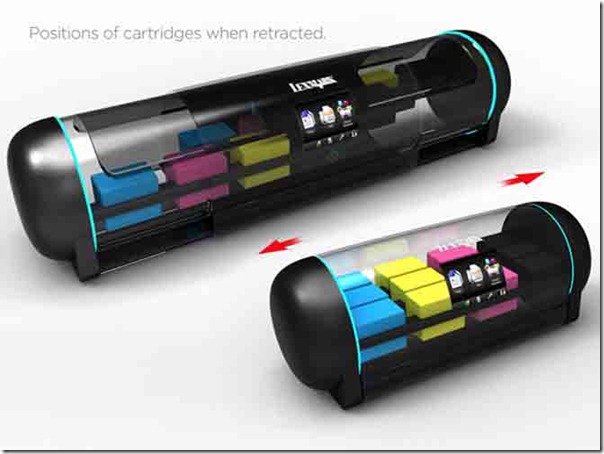 Future technology Concept widescreen printer