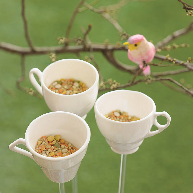 Tea Cup Bird Feeder