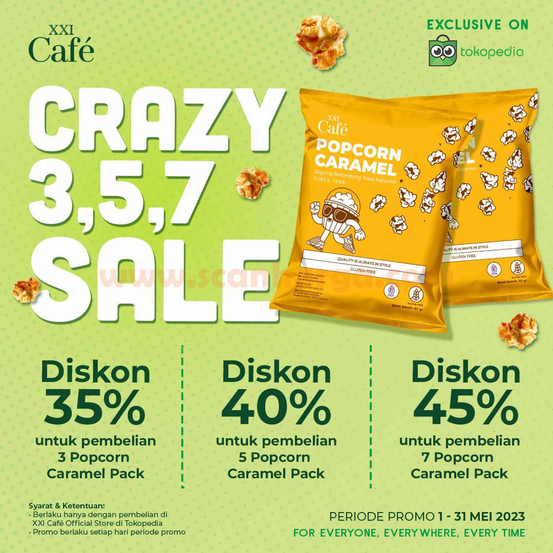 Promo XXI CAFE CRAZY SALE Diskon Up to 45%