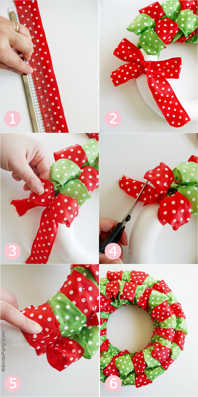  DIY  Easy Christmas  Ribbon  Wreath Party Ideas  Party 