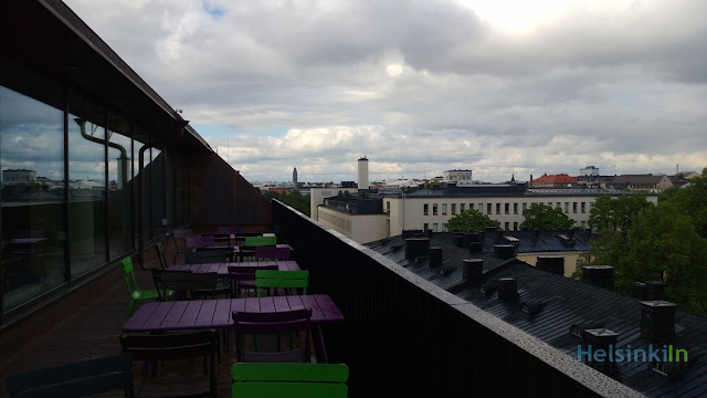 roof terrace at the University Library Helsinki