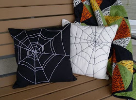 Spider Web quilted pillows