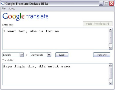 google translate. Google Translator, if it is