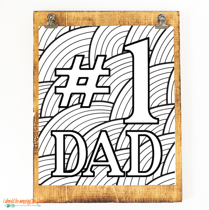 #1 Dad Printable