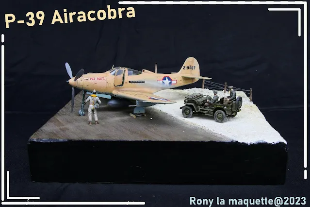 Diorama du P-39 Airacobra d'Eduard au 1/48.