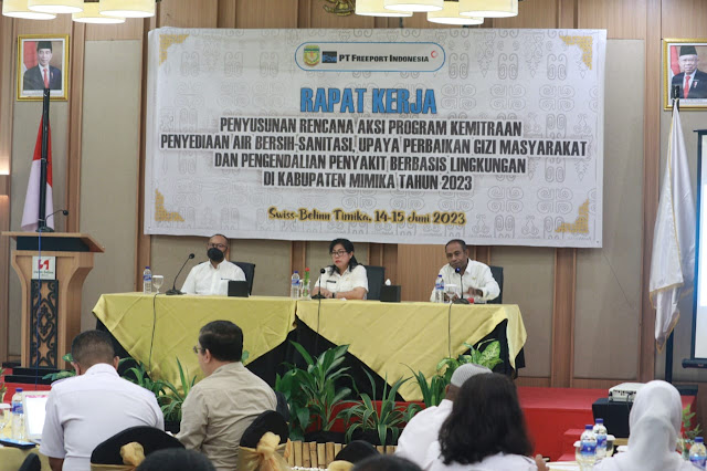 Pemkab Mimika, PT. Freeport, dan YPMAK Raker Program Air Bersih dan Sanitasi