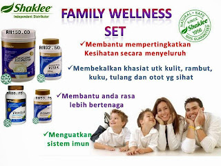 family wellness set; shaklee vitamin untuk keluarga; shaklee labuan 