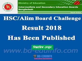 HSC Alim Equivalent Board Challenge Result 2018