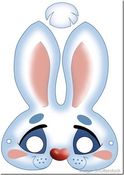 kids-face-masks-templates-halloween-animals-white-rabbit