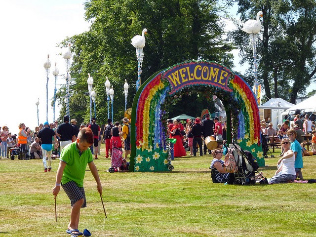 camp bestival festival field circus skills children