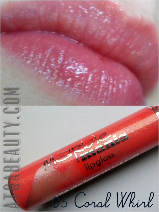 Essence, Marble Mania Lipgloss, 05 Coral Whirl