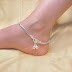 Simple silver anklets