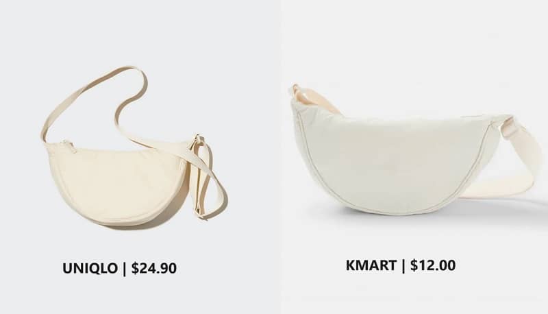 Kmart dupe of UNIQLO moon bag