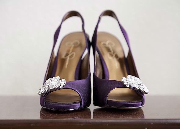 purple wedding shoe pictures