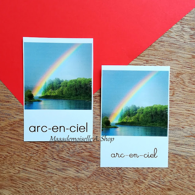 Carte de nomenclature Arc-en-ciel Maaademoiselle A. Shop