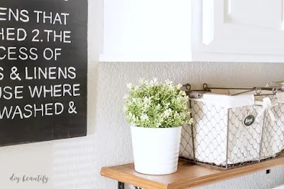 farmhouse laundry room shelf